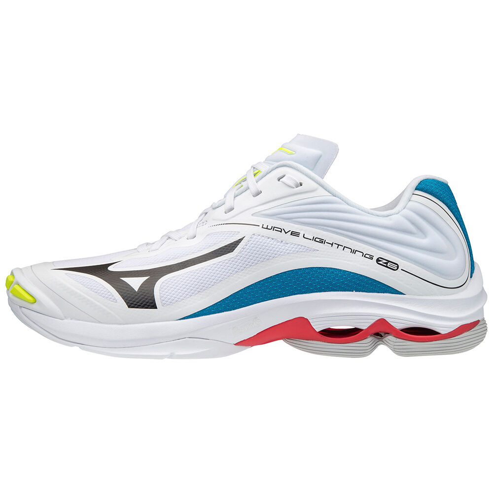 Sapatilhas Voleibol Mizuno Wave Lightning Z6 - Homem - Branco/Pretas/Azuis - GRDYI6258